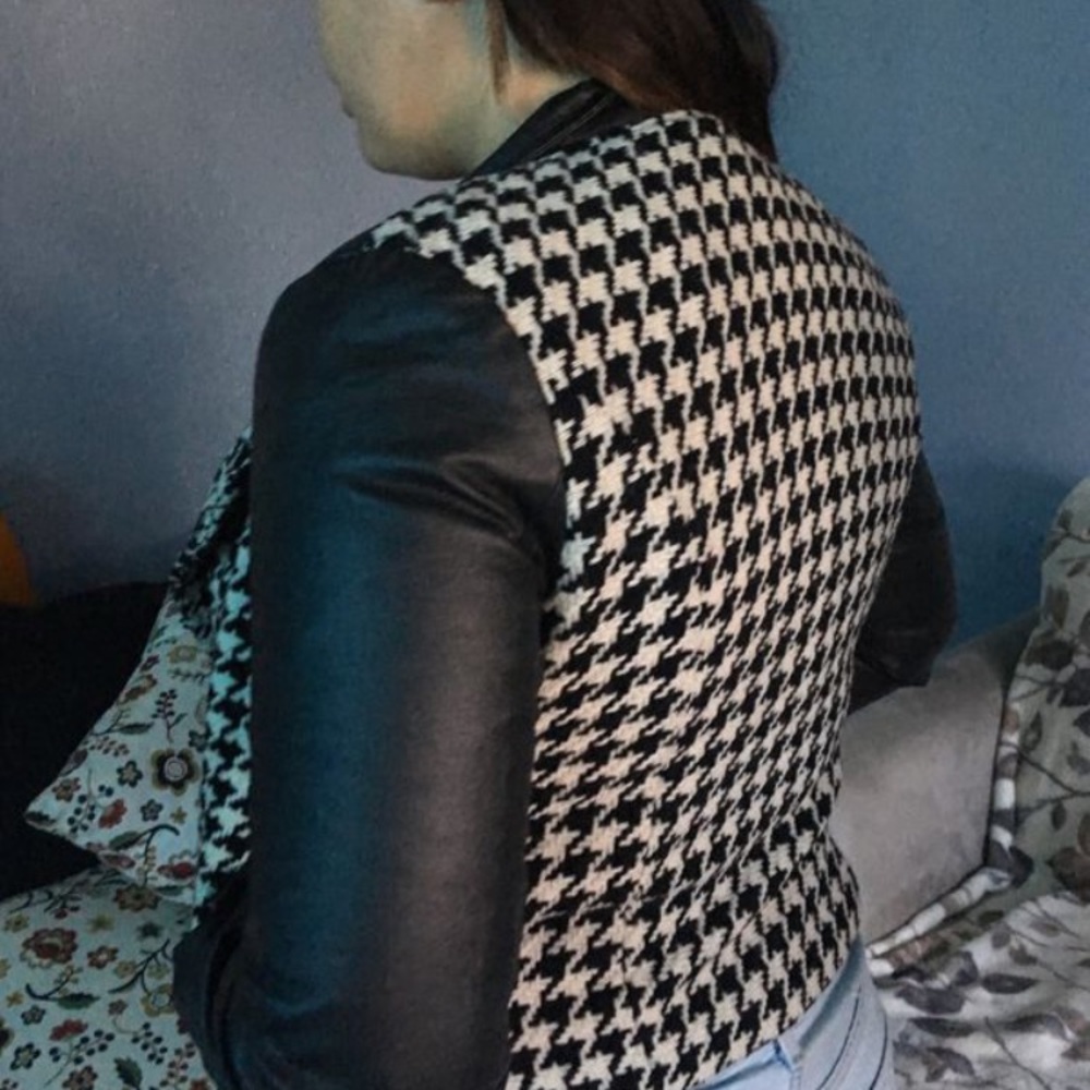 Leather/patterned jacket - Picture 2 of 2